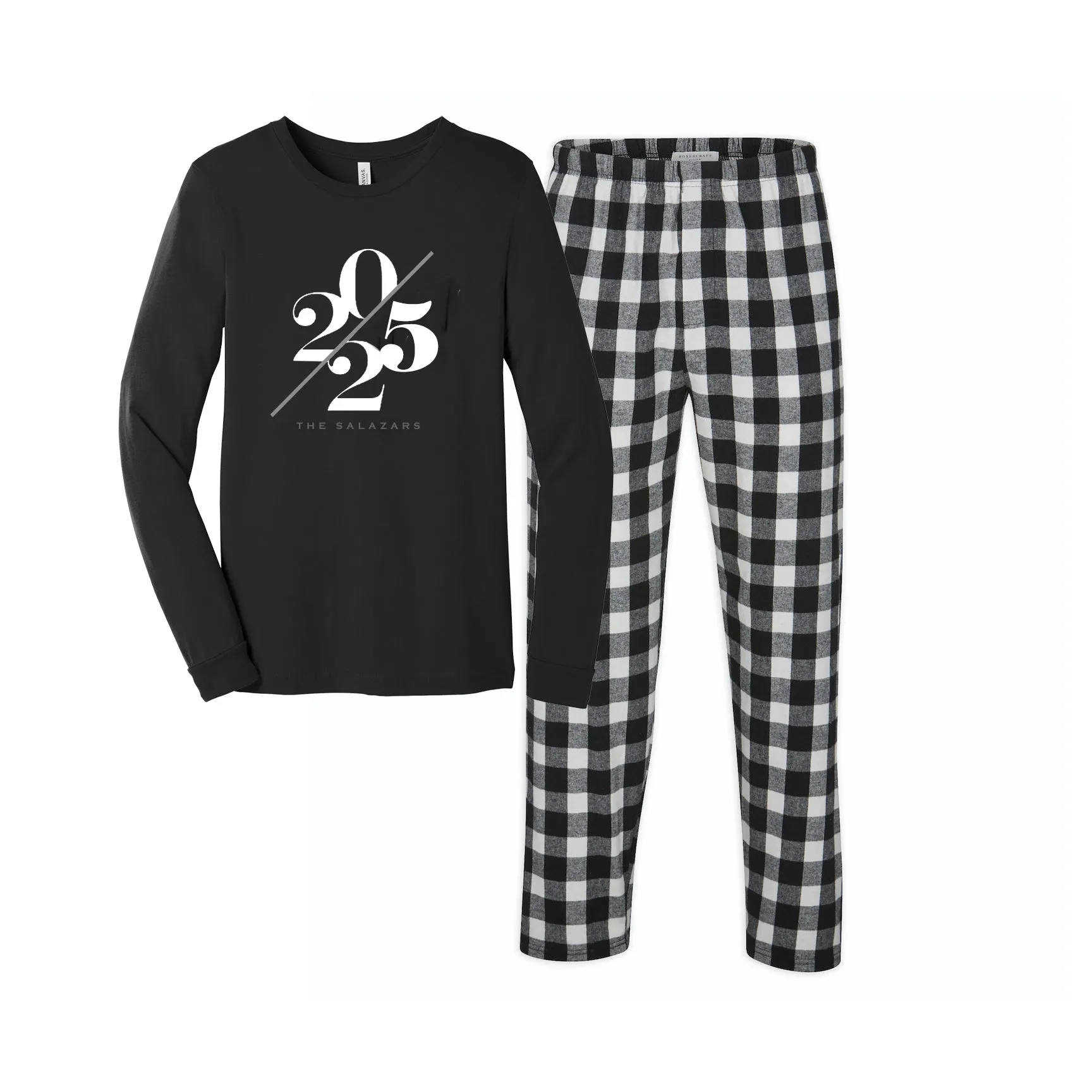 2025 New Years Eve Pajamas - Black and Silver