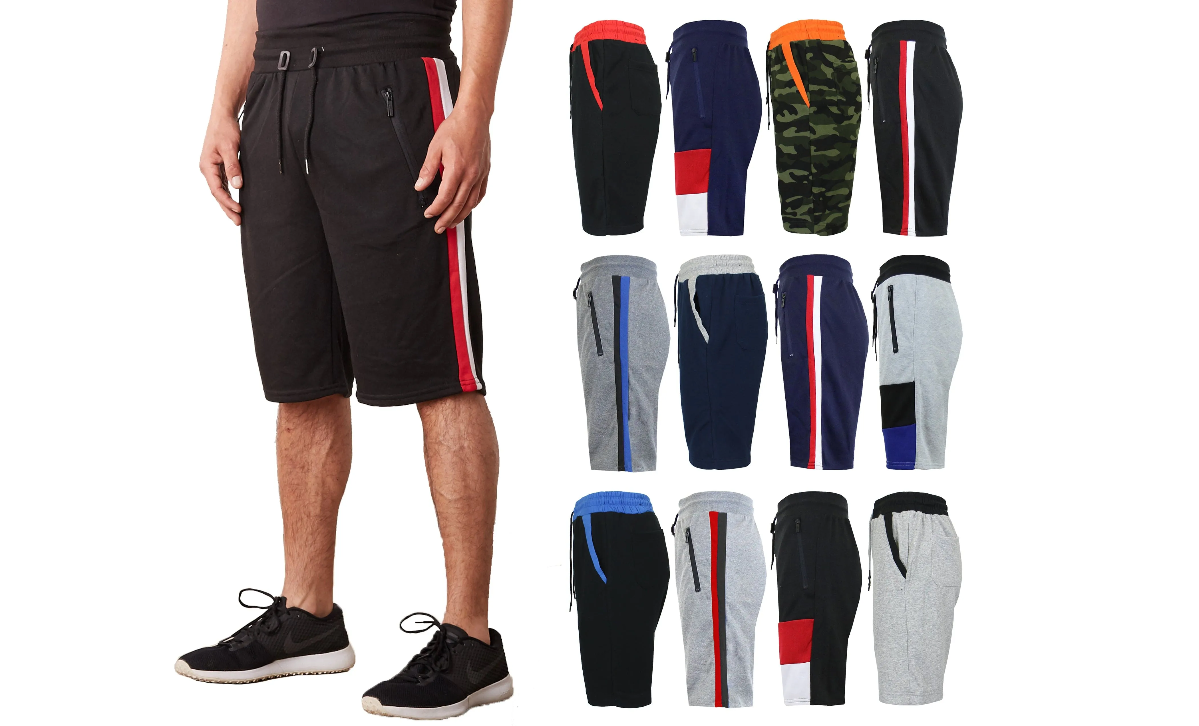 3-PACK Men's French Terry Sweat Shorts Casual Summer Set