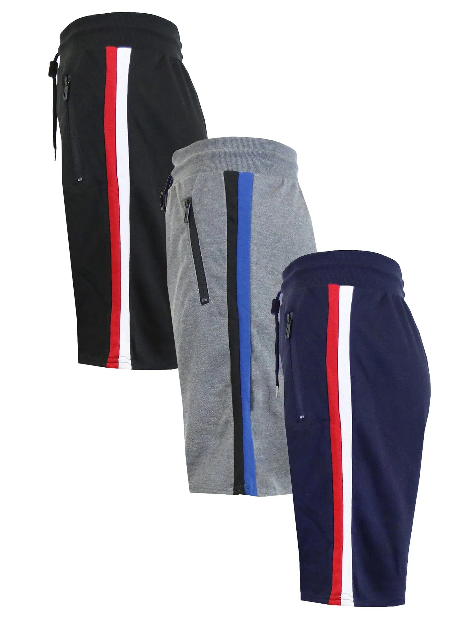 3-PACK Men's French Terry Sweat Shorts Casual Summer Set