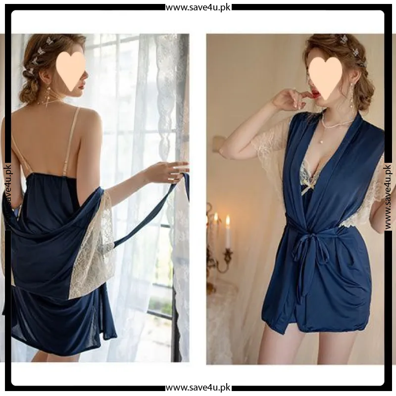 3 Pcs Satin Silk Elegant Nighty