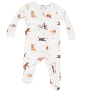 Angel Dear - Watercolor Puppies 2 Way Zip Footie