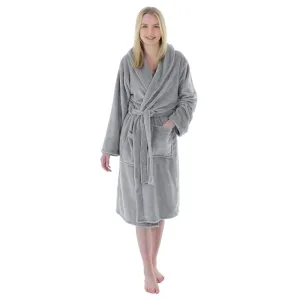 Autumn Faith Womens Deluxe Plush Robe With Pockets And Belt