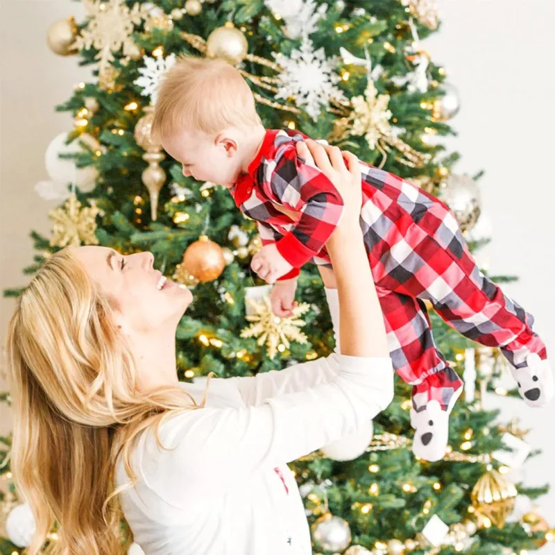 Bearly Plaid Christmas Pajamas Family