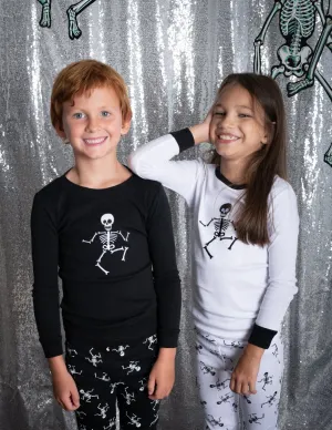 Black & White Skeleton Matching Family Pajama Set