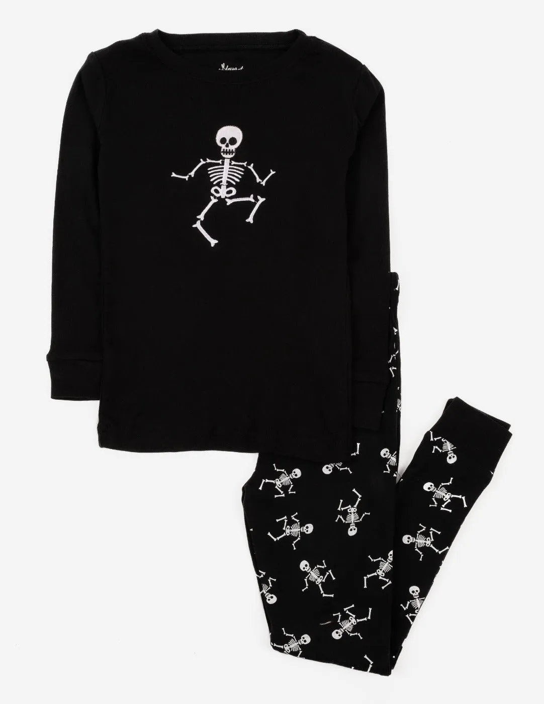 Black & White Skeleton Matching Family Pajama Set