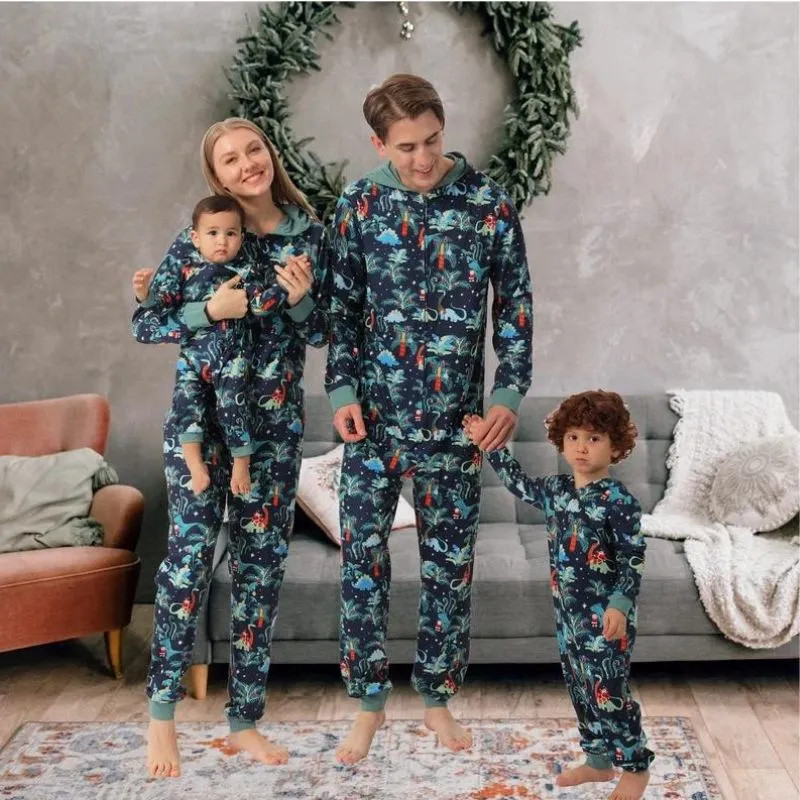 Christmas Family Matching Pajamas Dinosaur