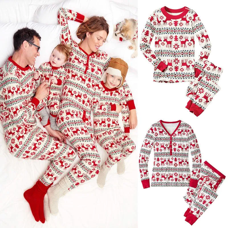 Christmas Parent-Child Pajamas Two-Piece Family pajamas set, lioness-love