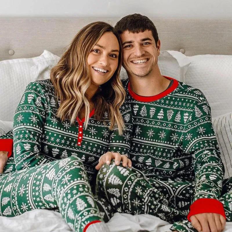 Christmas Tree Print Pajamas Set