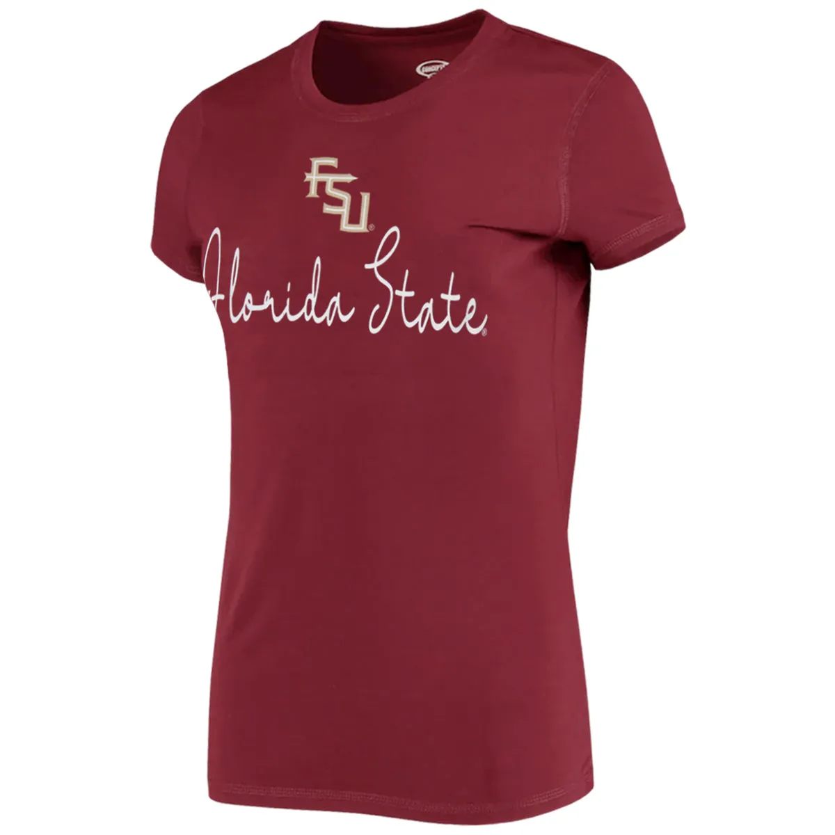 Comcept Sports Women's Florida State/Stacked FSU Logo T-shirt and Flannel Pant Sleep Set - Garnet/Gold