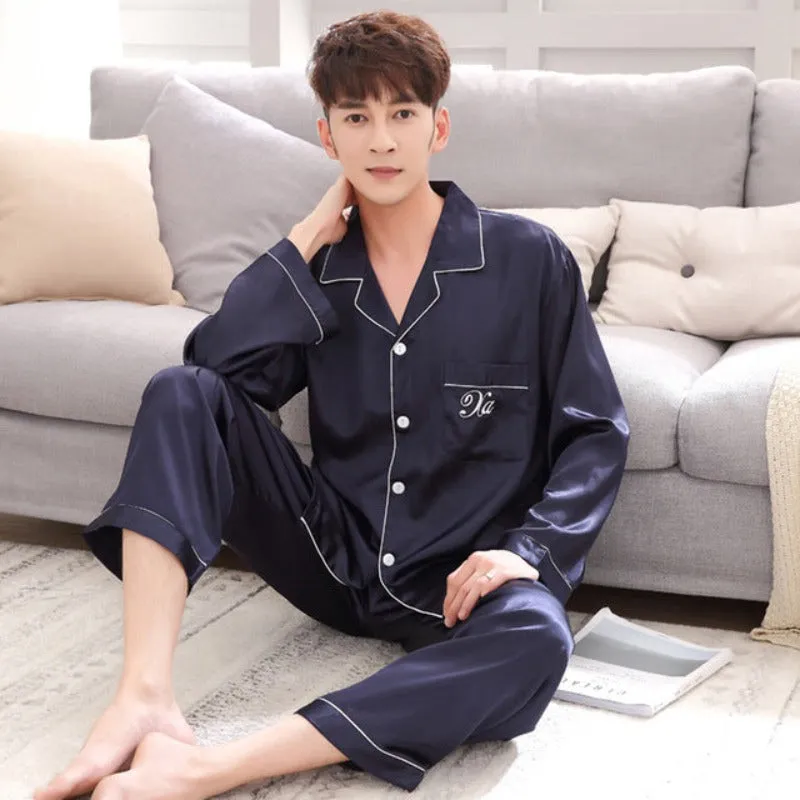 Couple Polyester 2 Piece Pajamas Night Suit For Women And Men