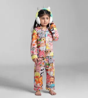 Cute Animals Printed Girls Nightsuit Set