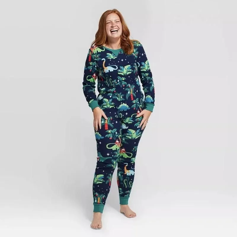 Dinosaur Christmas Family Pajamas