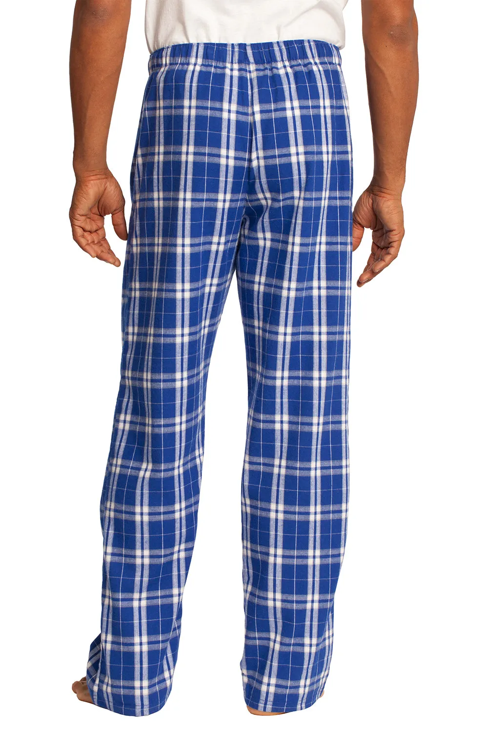 District Mens Flannel Plaid Lounge Pants - Deep Royal Blue