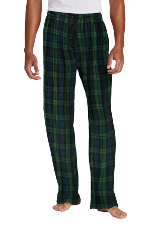 District Mens Flannel Plaid Lounge Pants - Forest Green/Team Navy Blue Watch Plaid