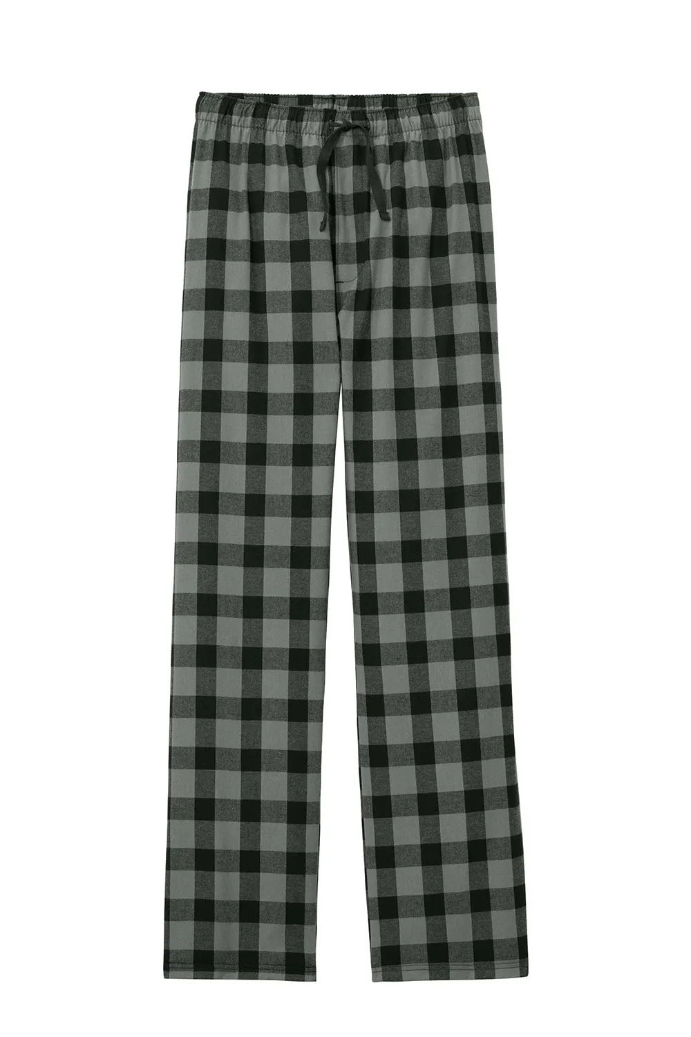 District Mens Flannel Plaid Lounge Pants - Grey/Black Buffalo Check