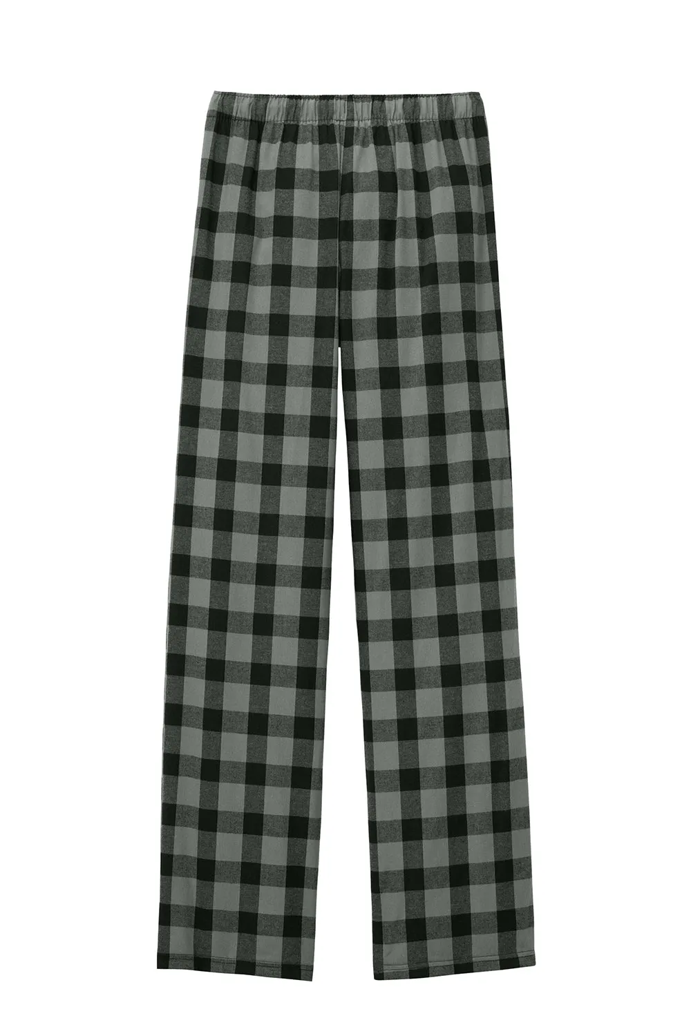 District Mens Flannel Plaid Lounge Pants - Grey/Black Buffalo Check