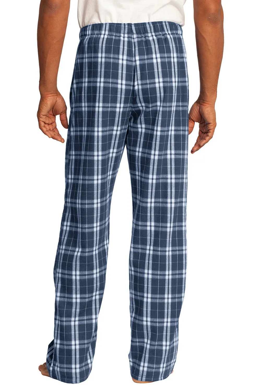 District Mens Flannel Plaid Lounge Pants - True Navy Blue