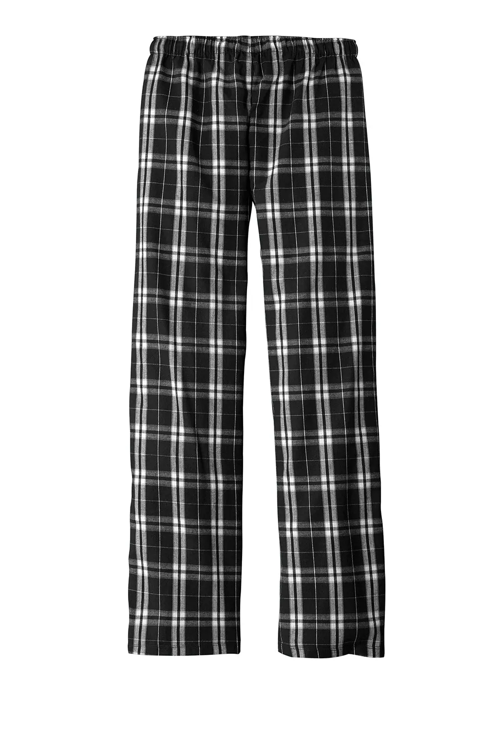 District Womens Flannel Plaid Lounge Pants - Black