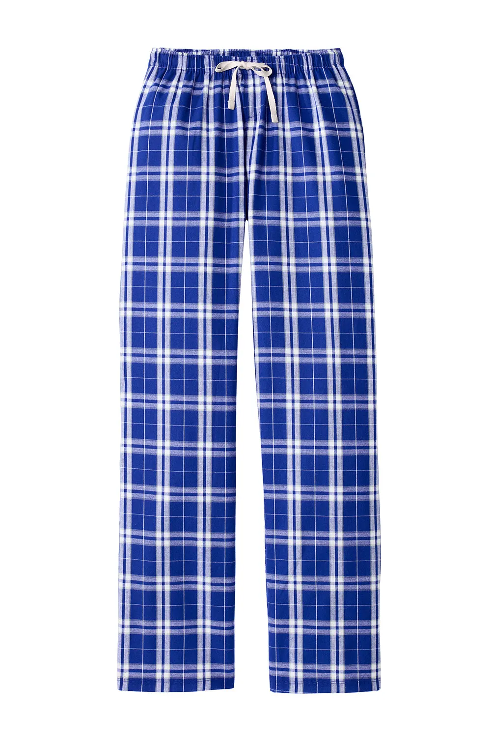 District Womens Flannel Plaid Lounge Pants - Deep Royal Blue