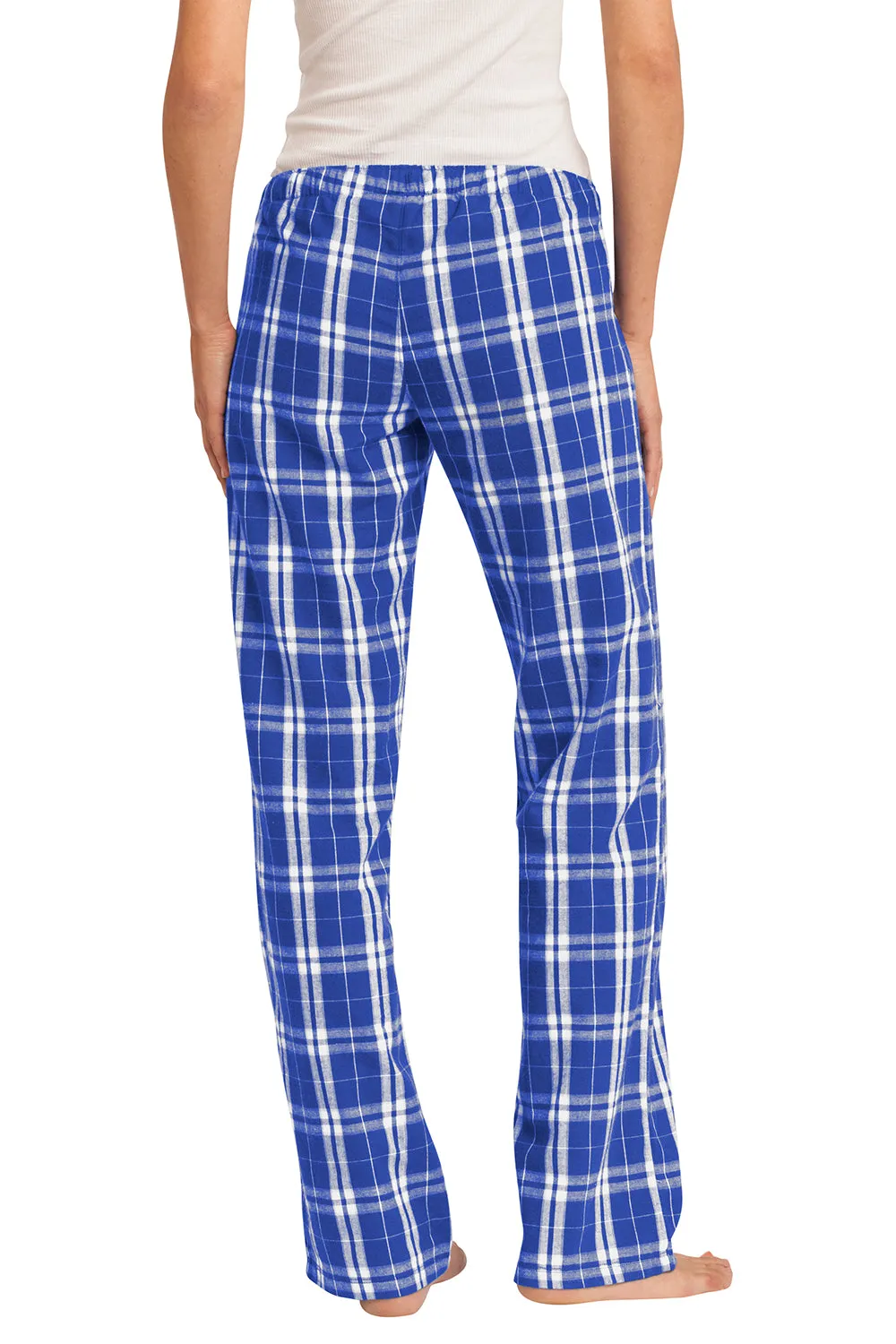 District Womens Flannel Plaid Lounge Pants - Deep Royal Blue