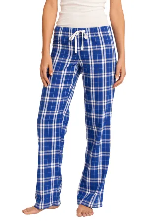 District Womens Flannel Plaid Lounge Pants - Deep Royal Blue