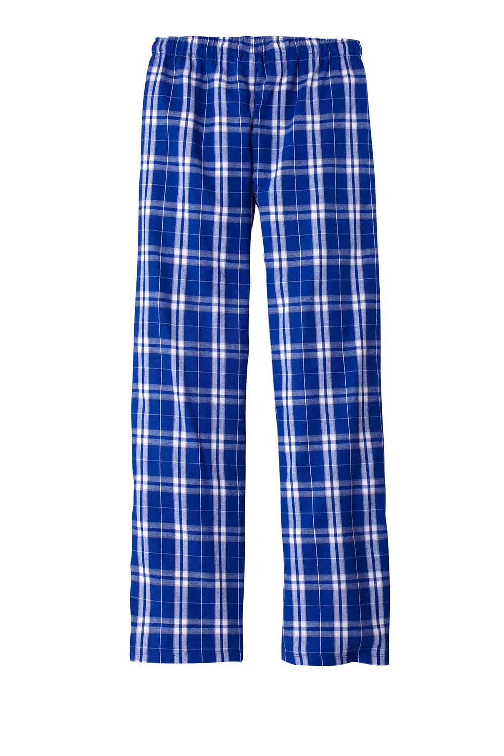 District Womens Flannel Plaid Lounge Pants - Deep Royal Blue