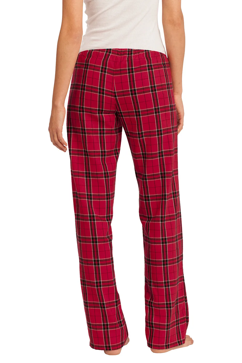 District Womens Flannel Plaid Lounge Pants - New Red