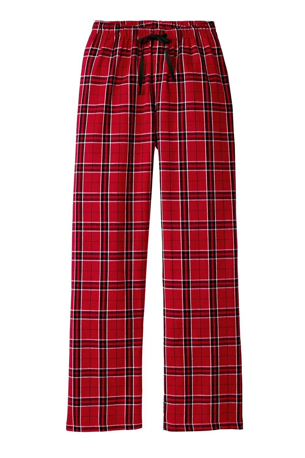 District Womens Flannel Plaid Lounge Pants - New Red