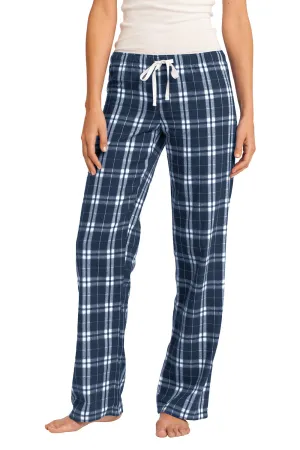 District Womens Flannel Plaid Lounge Pants - True Navy Blue