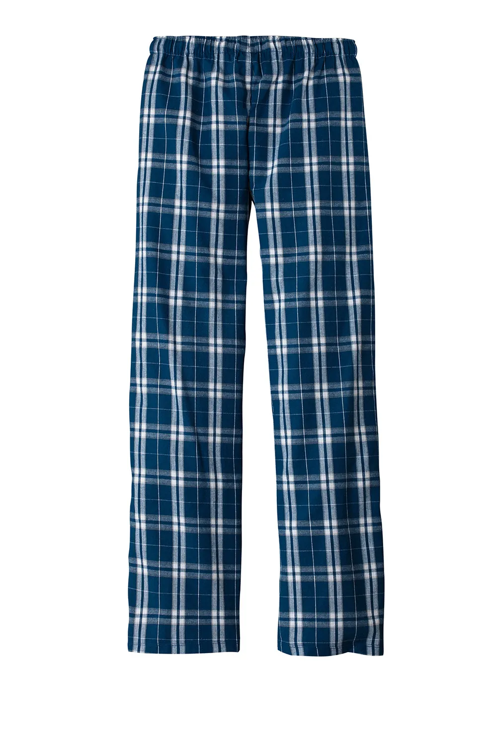 District Womens Flannel Plaid Lounge Pants - True Navy Blue