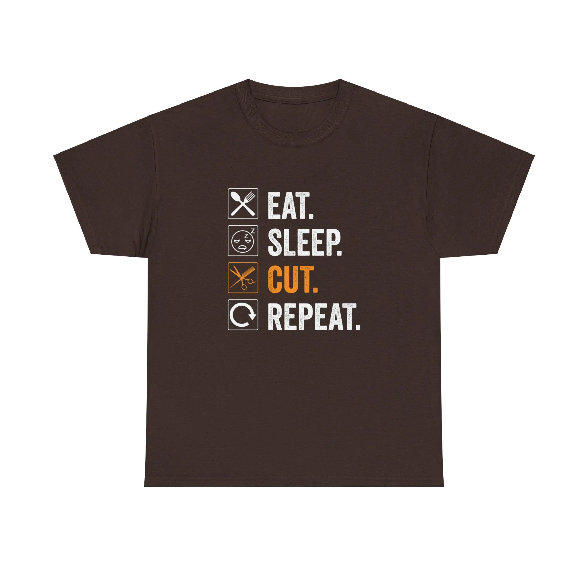 Eat, Sleep, Cut, Repeat | Cotton Tee