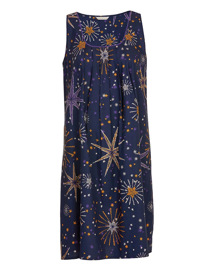 Edie Womens Fireworks Print Short Nightdress