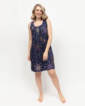 Edie Womens Fireworks Print Short Nightdress