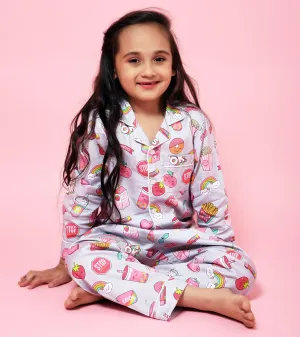 Everything Pink Printed Girls Nightsuit Set