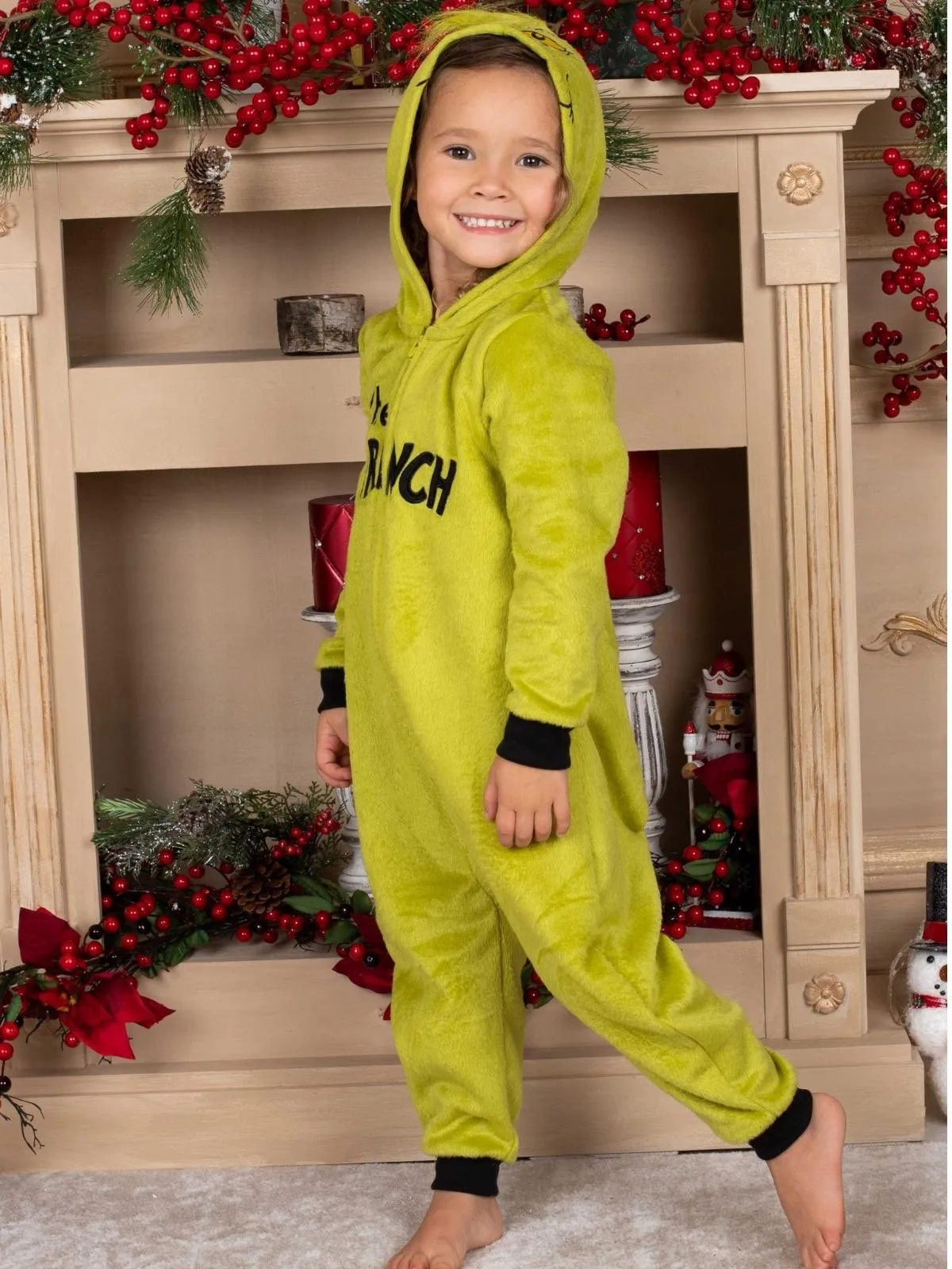 Family Matching Grinch Hoodie Onesie Pajamas