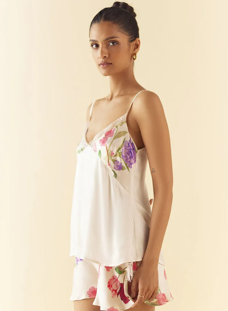 Floral Camisole Silk Set