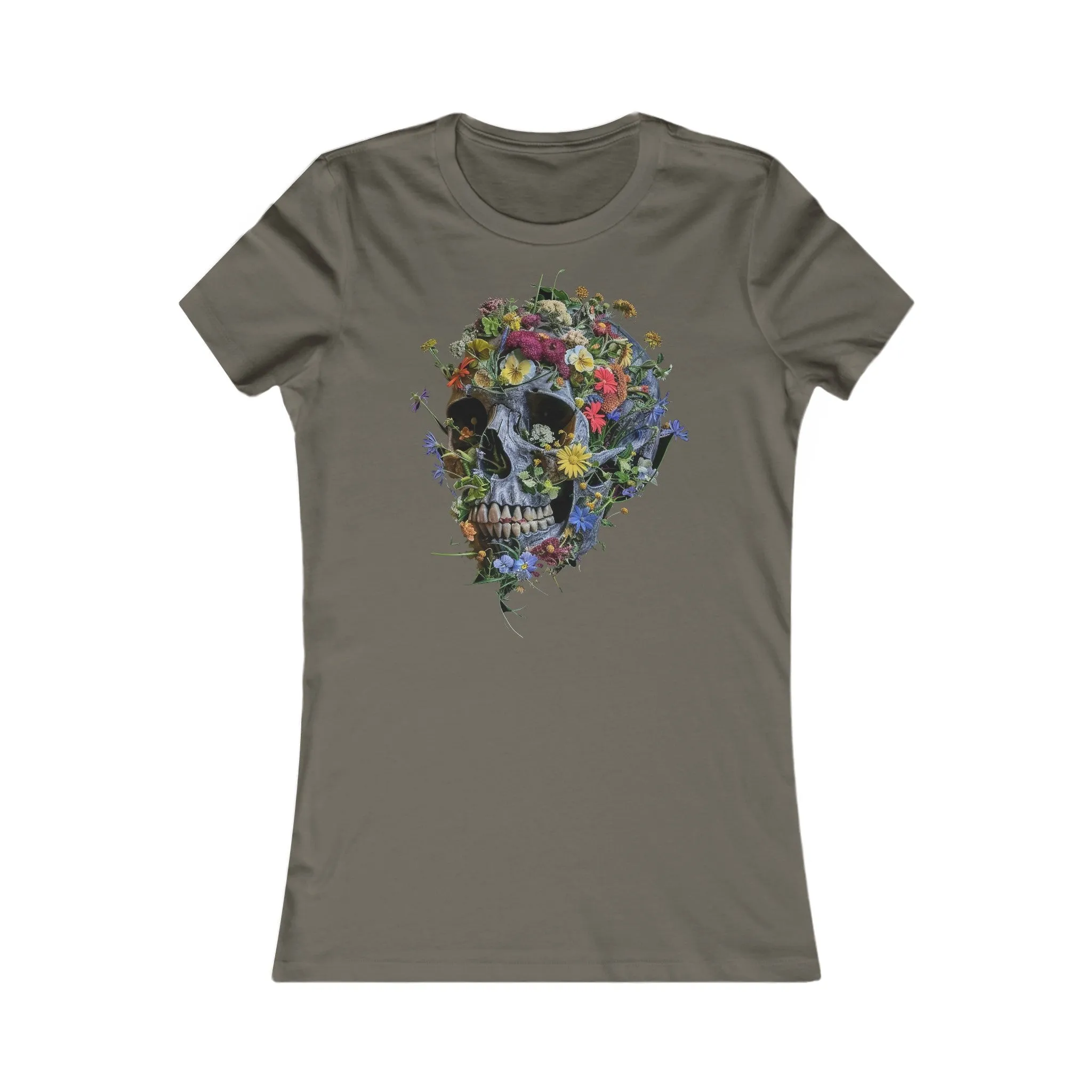 Flower Skull Women's Favourite Tee - UK