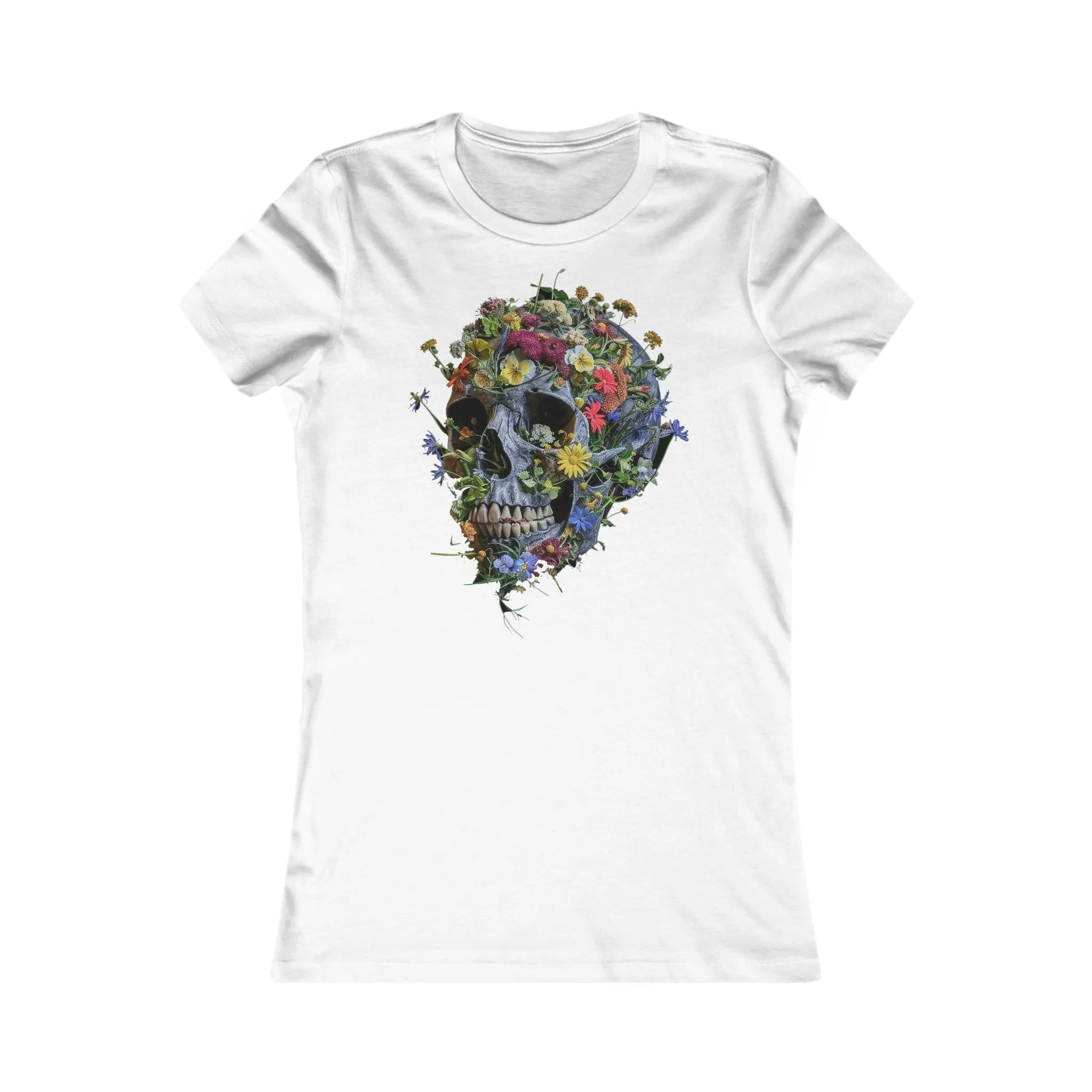 Flower Skull Women's Favourite Tee - UK