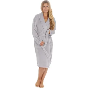 Forever Dreaming Soft Fleece Womens Dressing Gown - Grey