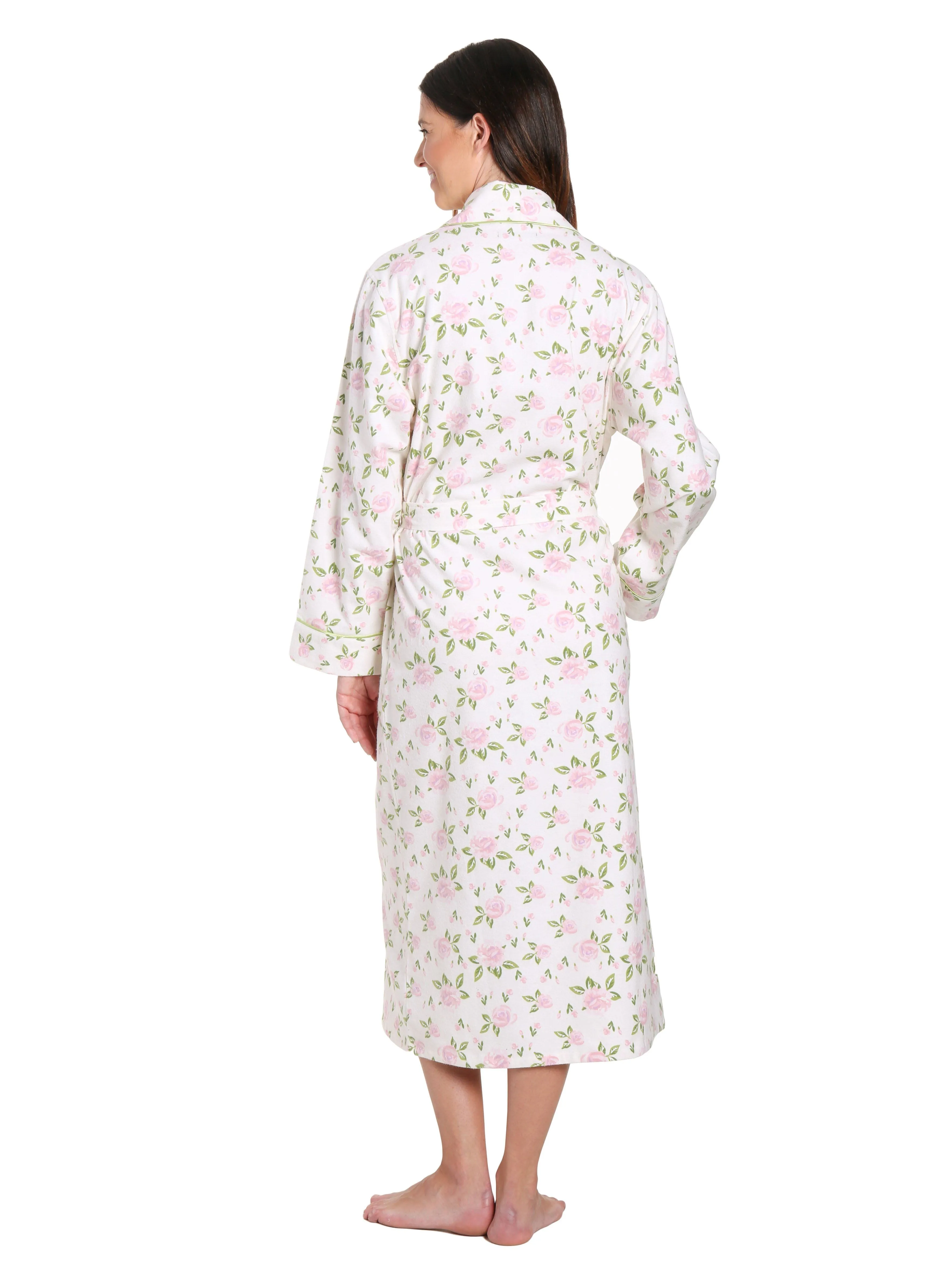 Gift Packaged Women's 100% Premium Cotton Flannel Robe