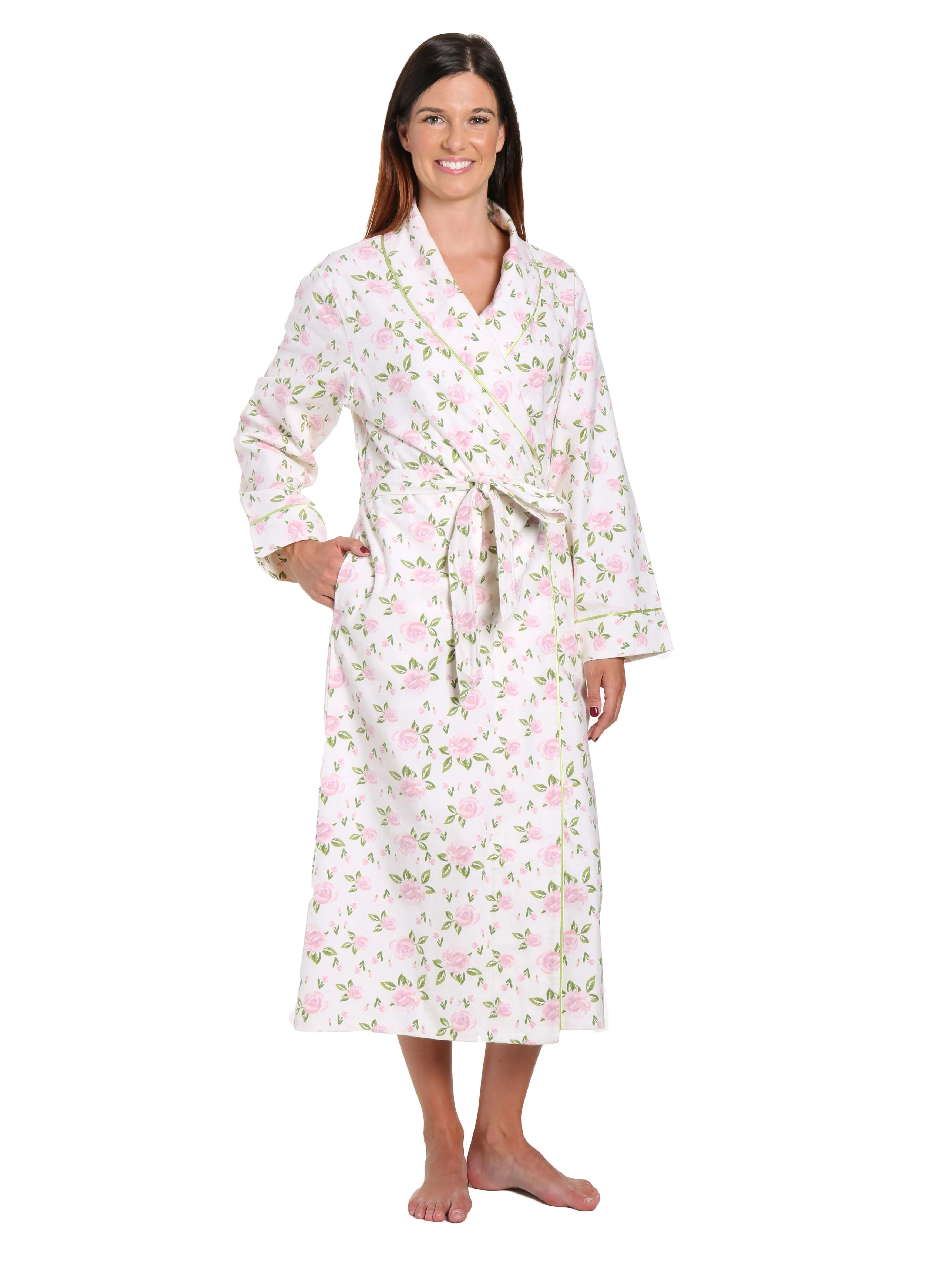 Gift Packaged Women's 100% Premium Cotton Flannel Robe