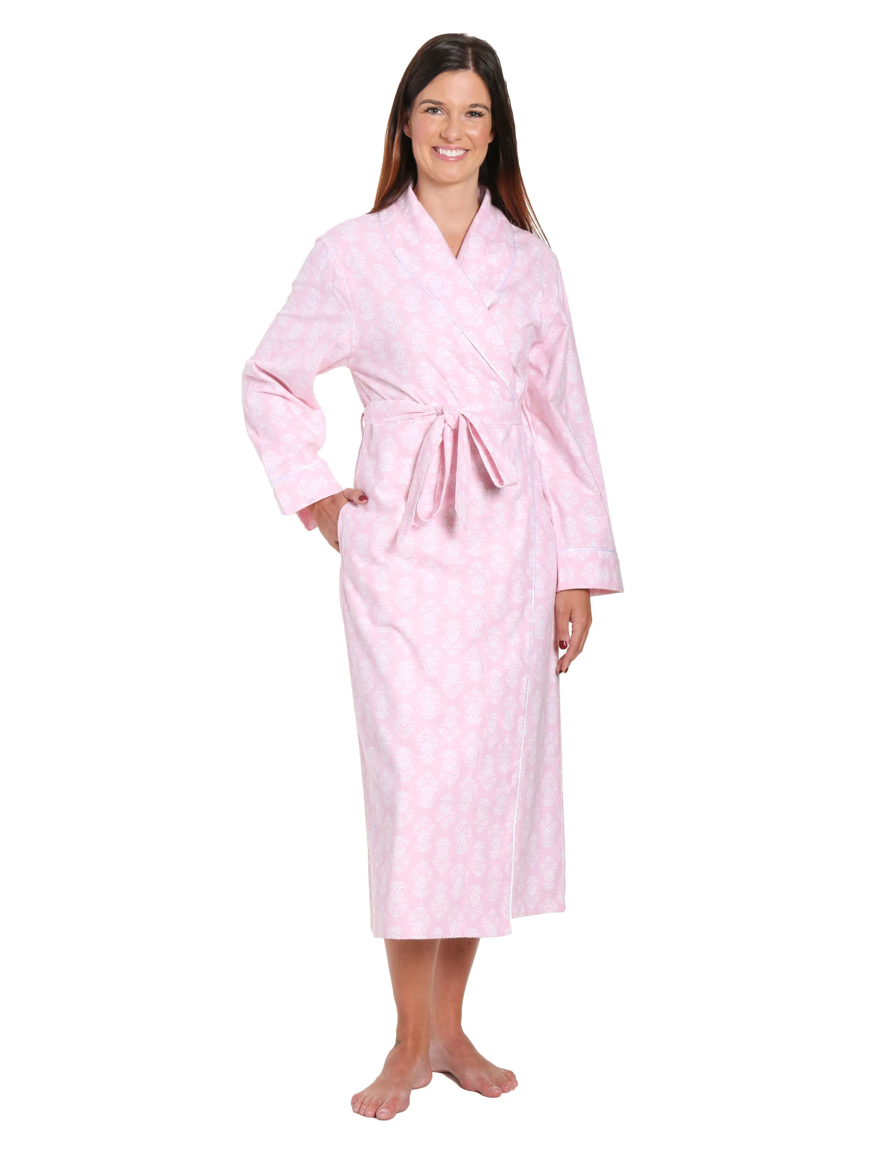 Gift Packaged Women's 100% Premium Cotton Flannel Robe