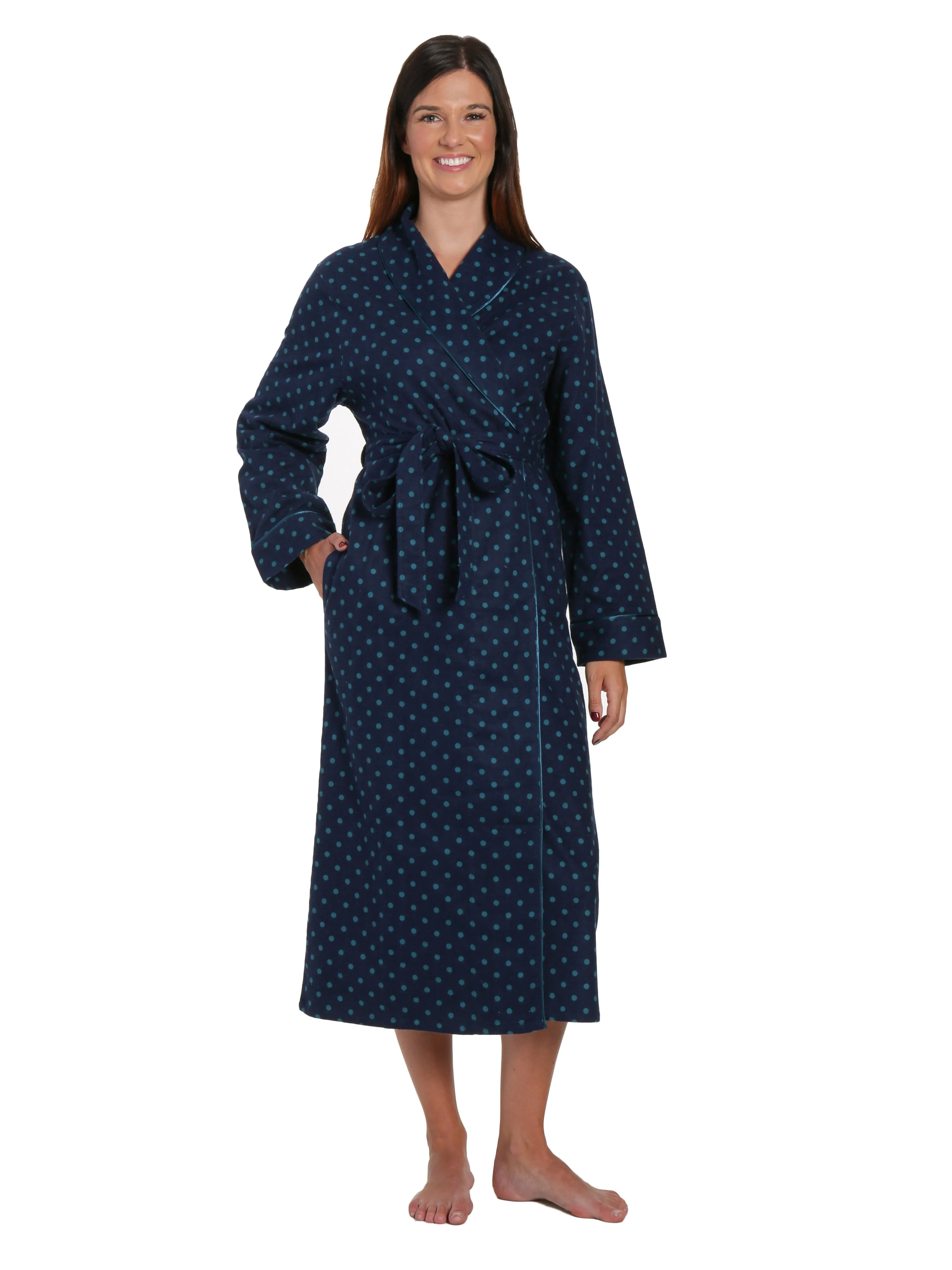 Gift Packaged Women's 100% Premium Cotton Flannel Robe