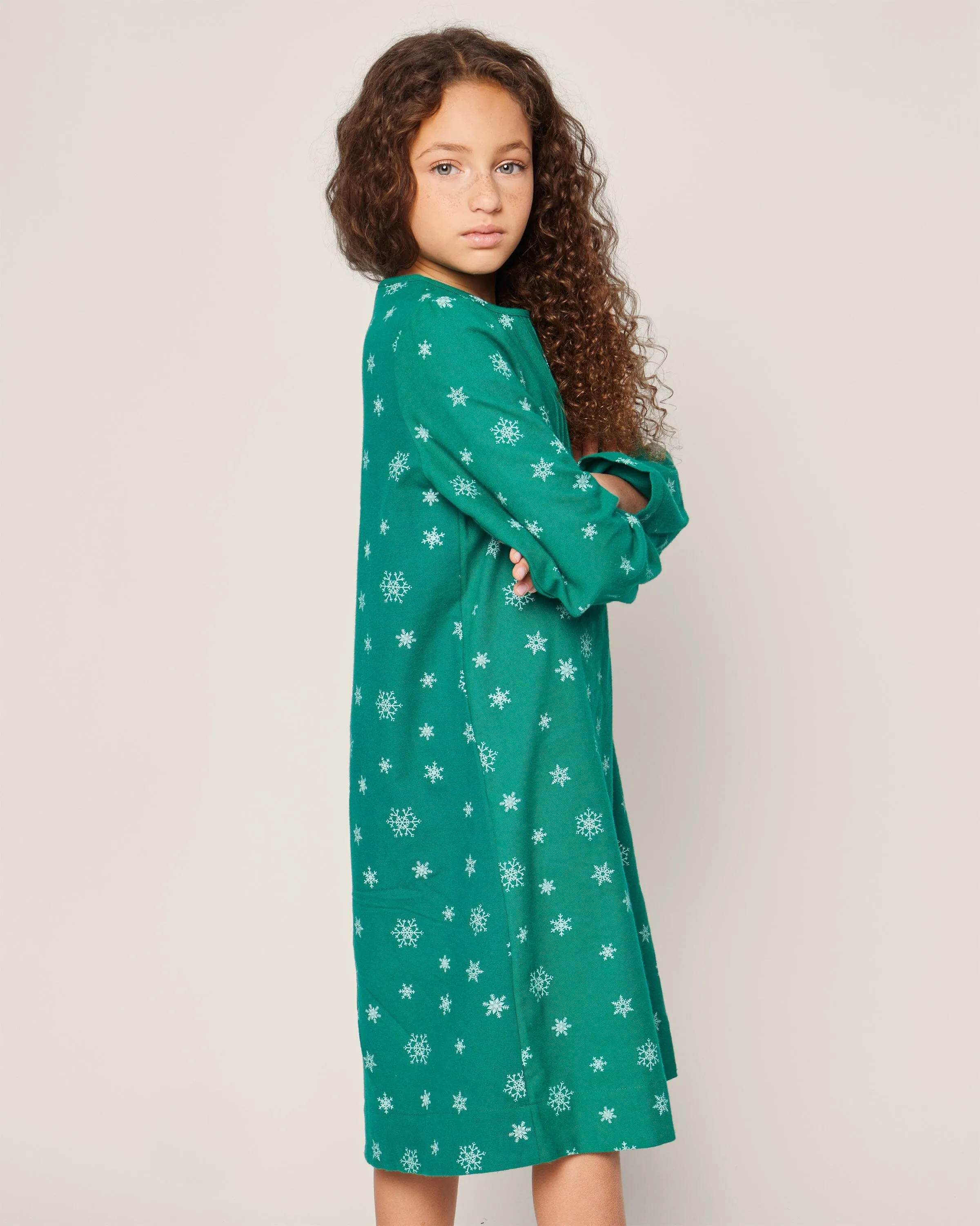 Girl's Flannel Beatrice Nightgown | Emerald Wonderland