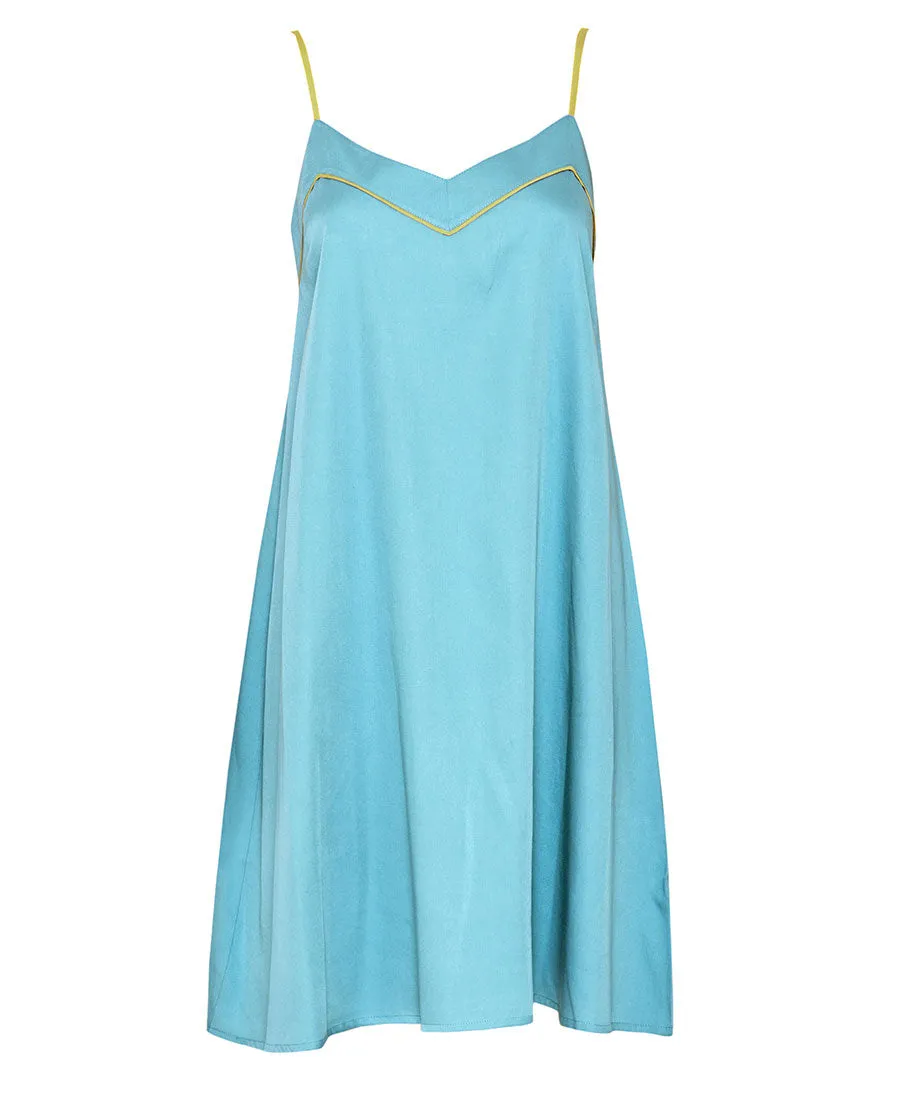 Greenwich Cerulean Blue Short Nightdress