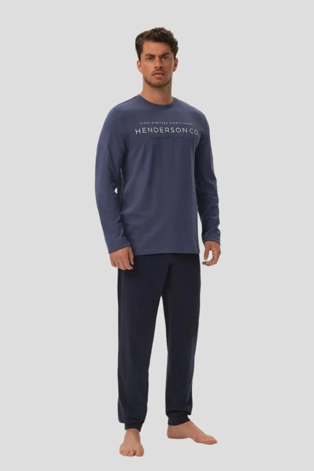 Henderson Men's Lounge Pajama Set Dark Blue