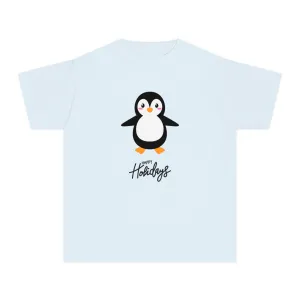 Holiday Penguin Kids Shirt : Matching Family Christmas Pajama Set Soft 100% Cotton Youth Tee Comfortable & Durable for Everyday Wear