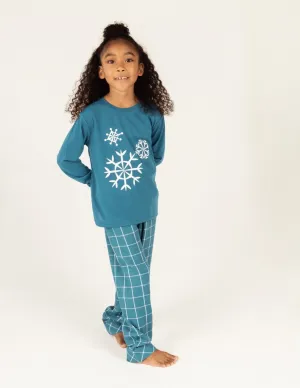 Kids Flannel Print Pajama Sets