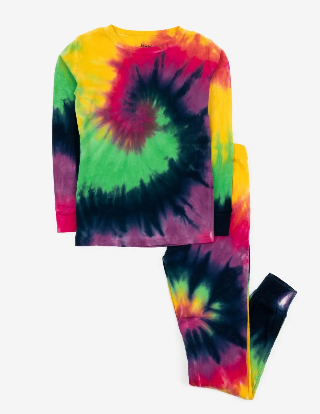 Kid's Swirl Tie Dye Cotton Pajamas