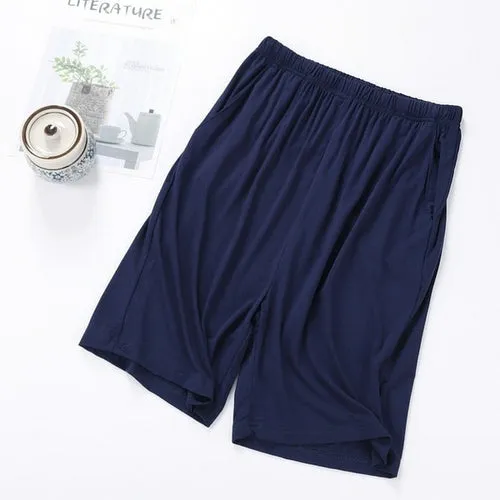 Large Size Modal Mens Sleep Pants Casual Drawstring Short Pants